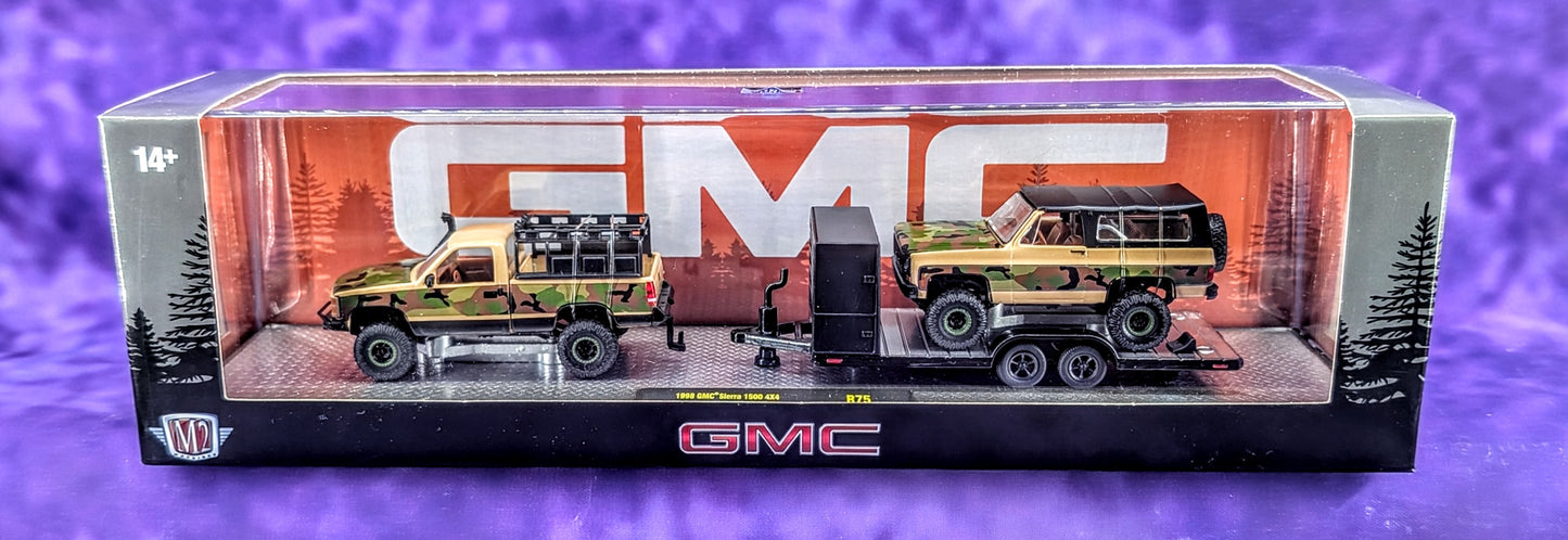 M2 Machines 1998 GMC Sierra 1500 4x4 & 1973 GMC Jimmy Sierra 4x4 - Auto-Haulers