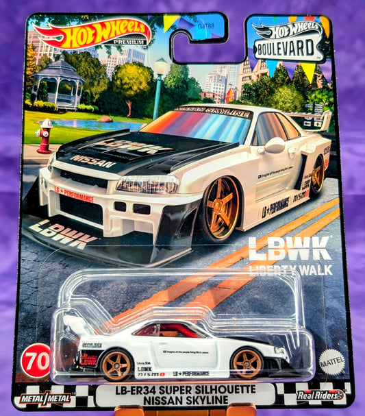 Hot Wheels Liberty Walk LB-ER34 Super Silhouette Skyline - Boulevard #70 - Premium
