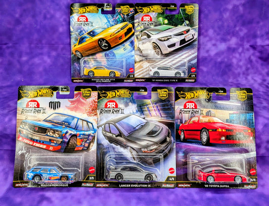 Hot Wheels Ronin Run 2 - Set of 5 Cars - Premium