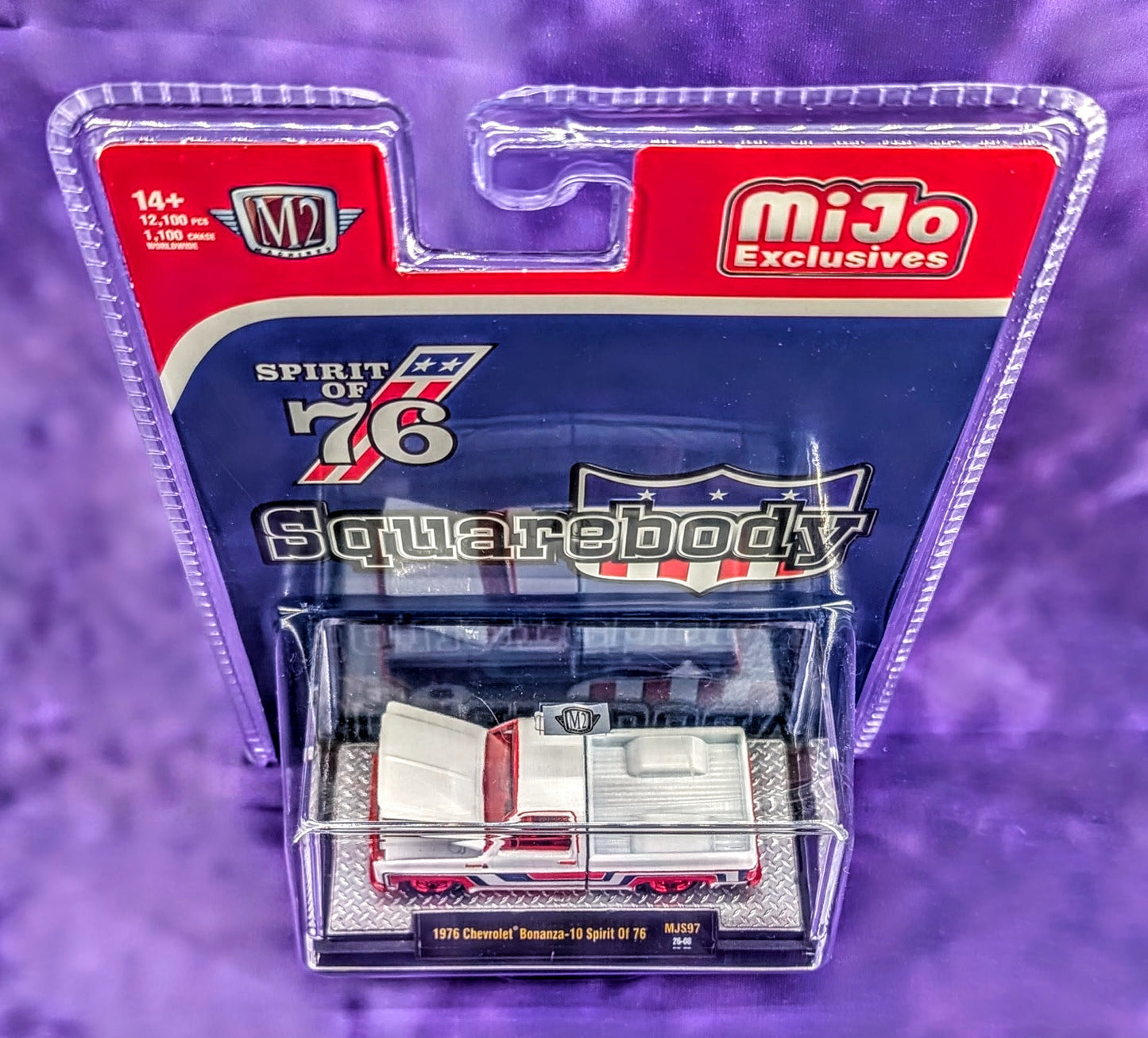 CHASE M2 Machines MiJo Exclusives 1976 Chevrolet Bonanza-10 - Spirit of '76 - White