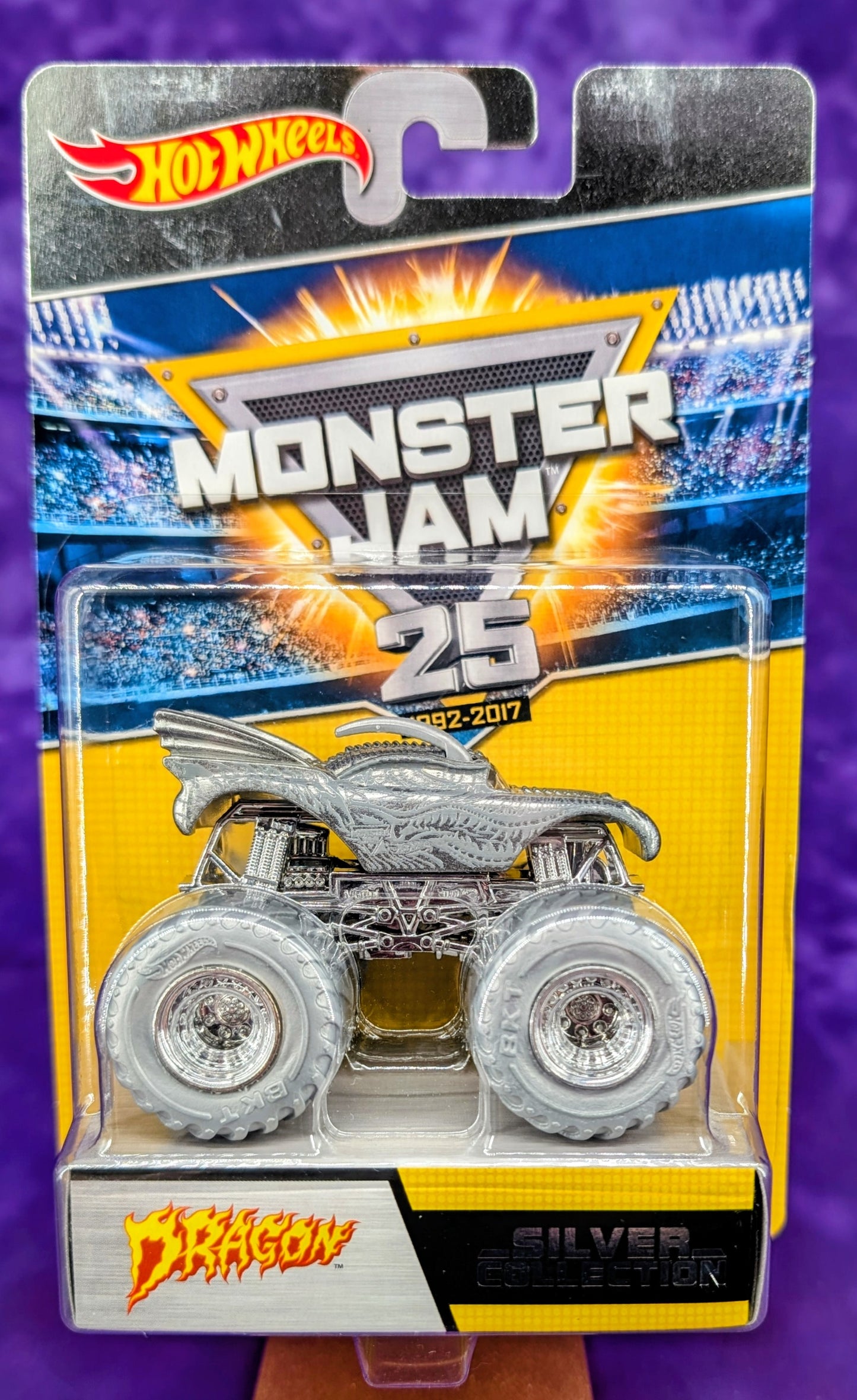 Hot Wheels Monster Jam Silver Collection Set of 5 - 2017 25th Anniversary - See Description