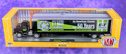 M2 Machines 1958 Chevrolet Spartan LCF & E-T MAGS Trailer - 12-06