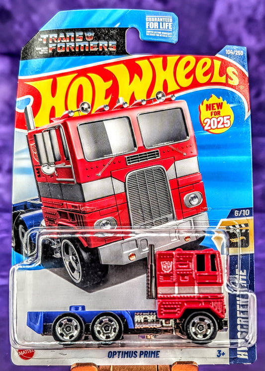 Hot Wheels Transformers Optimus Prime - First Edition – HW Screen Time - Mainline