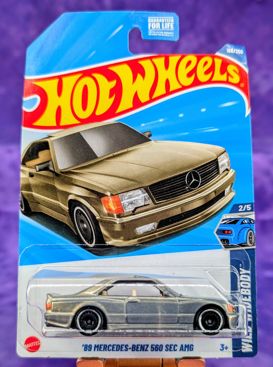 Hot Wheels '89 Mercedes-Benz 560 SEC AMG - Pewter Pearl - Mainline