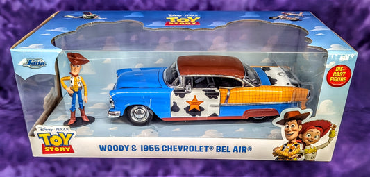 Jada 1:24 Woody & 1955 Chevrolet Bel Air - Disney Pixar Toy Story