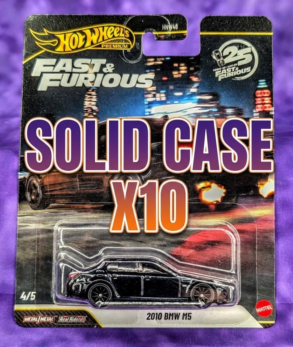 Hot Wheels 2010 BMW M5 - Fast and Furious - Premium  - Solid Case (10 Count)