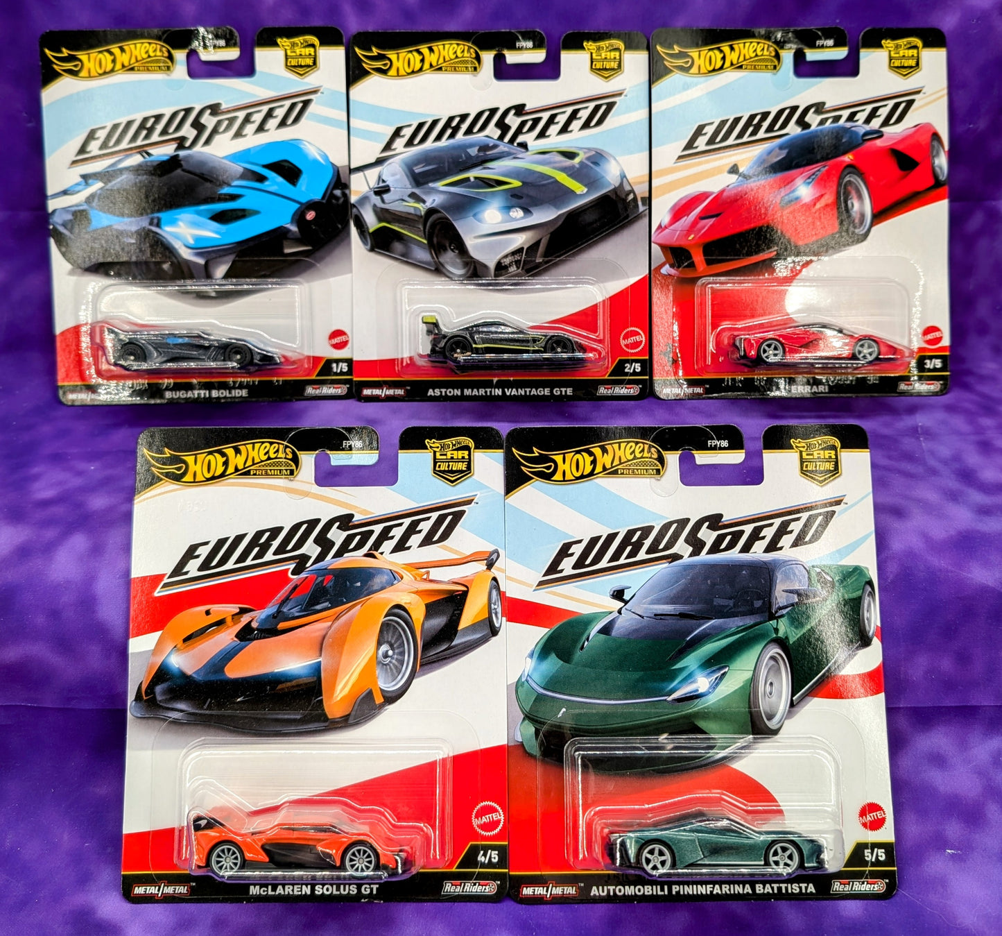Hot Wheels Euro Speed Set of 5 Cars - Car Culture - Premium