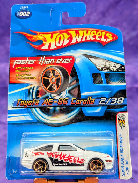 Hot Wheels Toyota AE-86 Corolla – 2006 First Editions - Faster Than Ever Wheels - Mainline