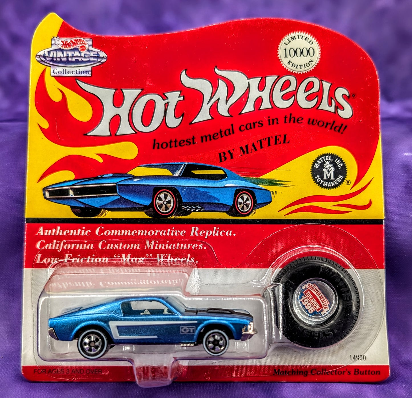 Hot Wheels Custom Mustang - 1996 Greater Seattle Toy Show / Convention - Vintage Collection