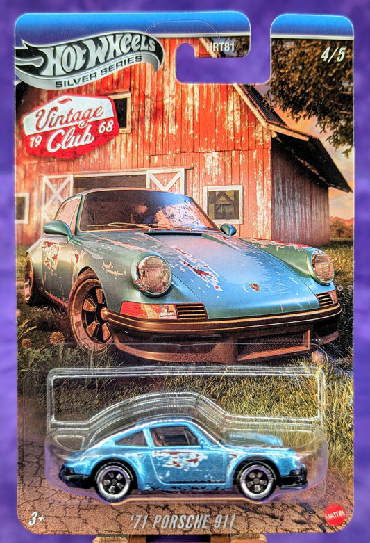 Hot Wheels '71 Porsche 911 Barn Find - Vintage Club - Silver Series