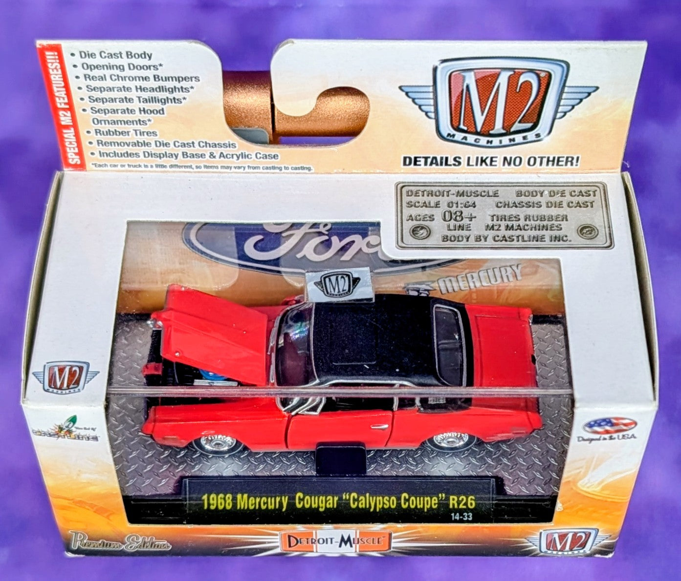 M2 Machines 1968 Mercury Cougar "Calypso Coupe" - R26 14-33