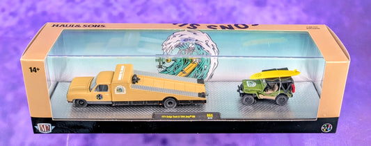 M2 Machines 1974 Dodge Truck & 1944 Jeep MB - R68 23-23