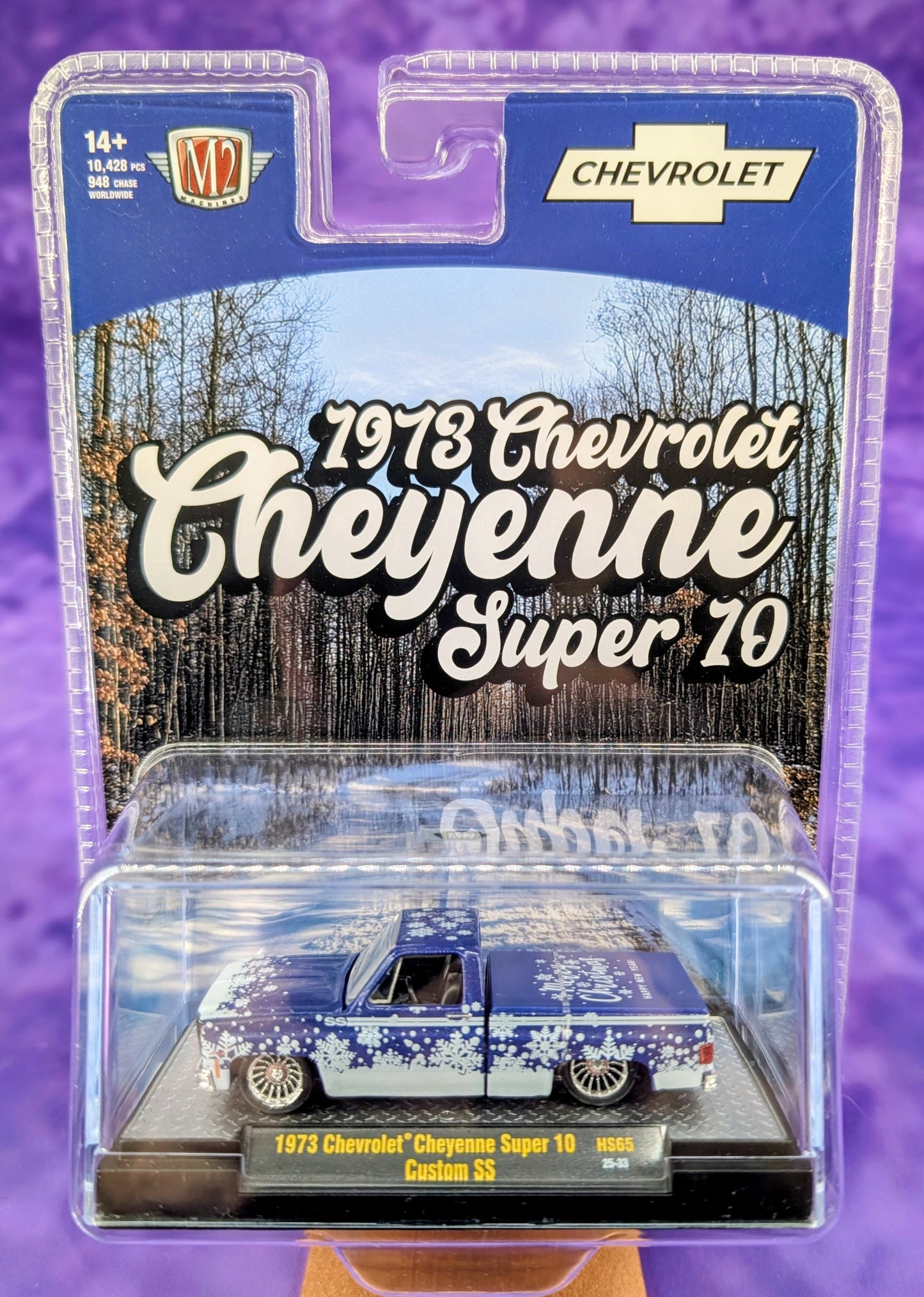 M2 Machines 1:64 1973 Chevrolet Cheyenne Super 10 Custom SS “SS454” Holiday Edition Squarebody – Hobby Exclusive