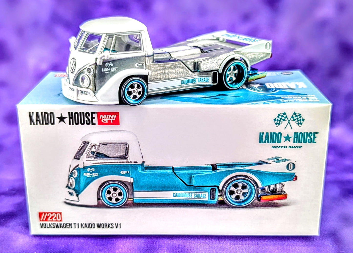 CHASE Kaido House x Mini GT Volkswagen T1 Kaido Works V1 - # 220 - RAW Metal