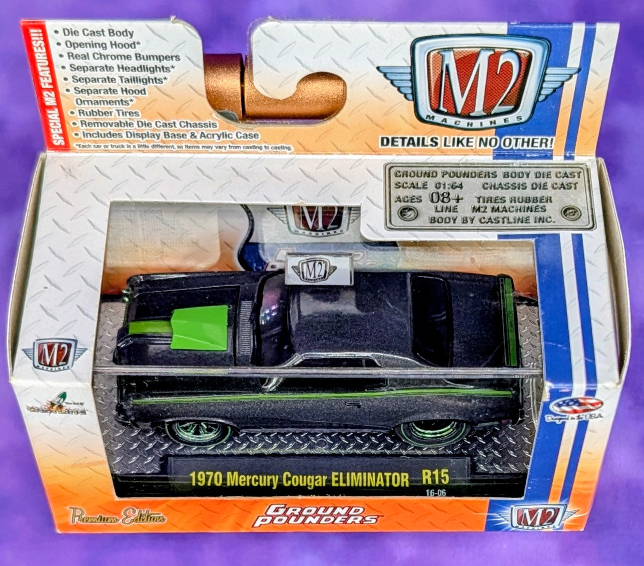 M2 Machines 1970 Mercury Cougar ELIMINATOR - R15 16-06