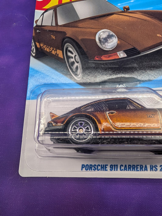 Hot Wheels STH Porsche 911 Carrera RS 2.7 - Super Treasure Hunt - Then and Now - FACTORY ERROR - International Card