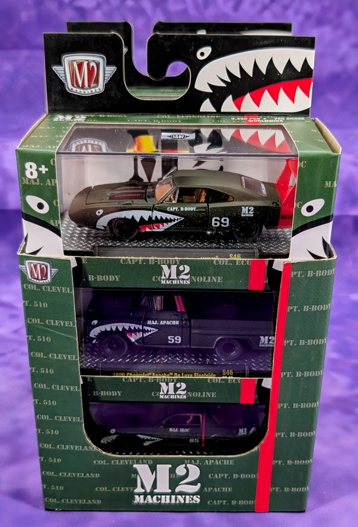 M2 Machines Tiger Nose (Shark Mouth) Acrylic Set of Six w/ Sleeve