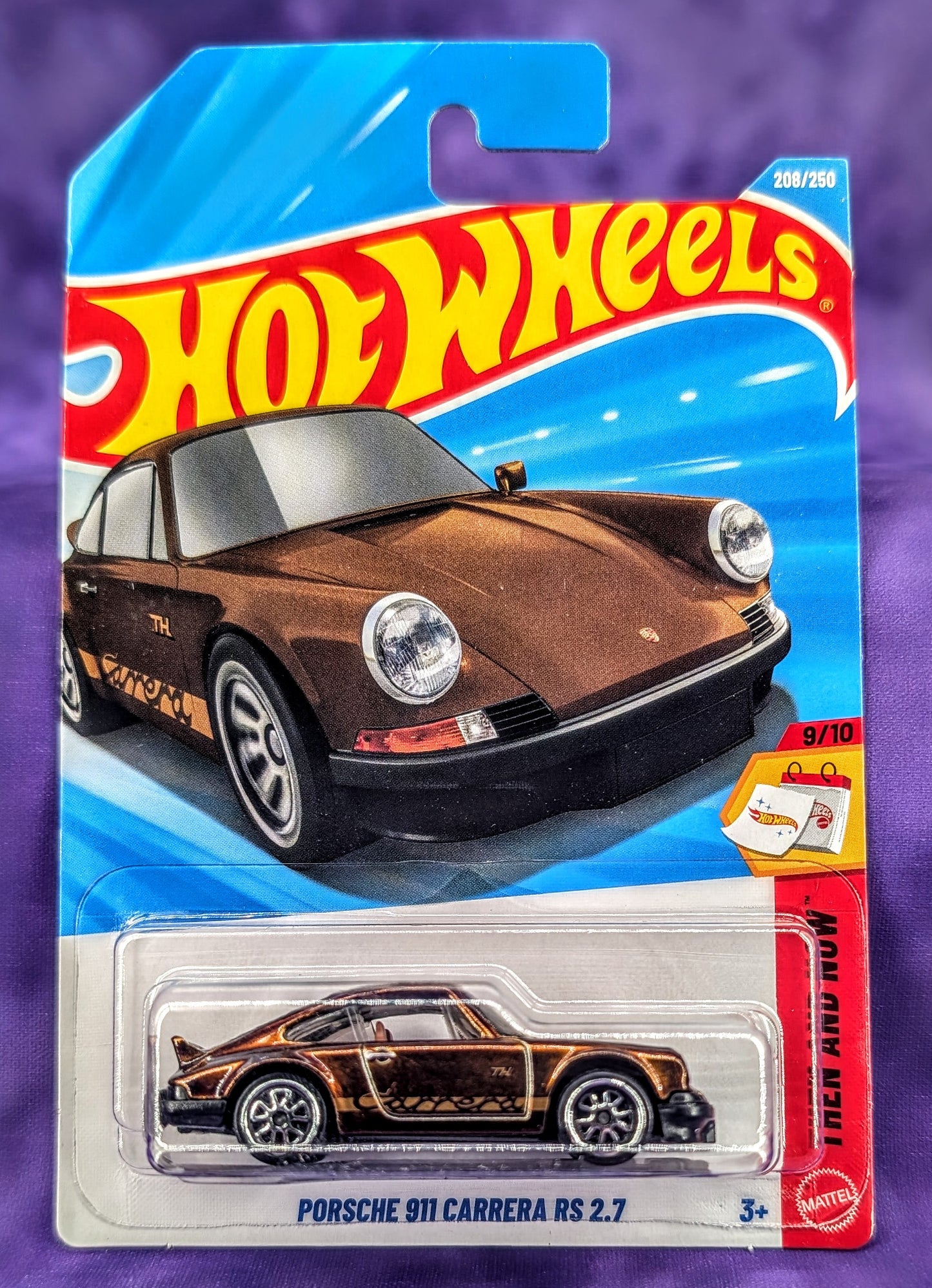 Hot Wheels STH Porsche 911 Carrera RS 2.7 - Super Treasure Hunt - Then and Now - FACTORY ERROR - International Card