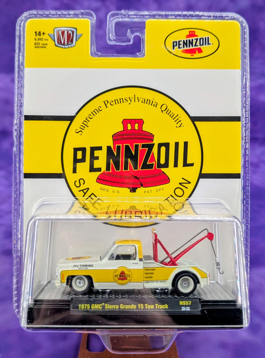 M2 Machines 1:64 1975 GMC Sierra Grande 15 Tow Truck Penzoil - Hobby Exclusive