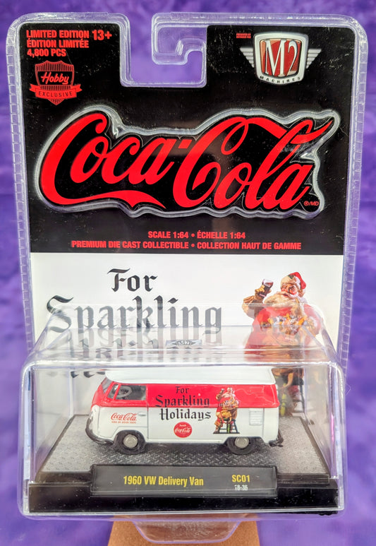 M2 Machines 1960 VW Delivery Van - Hobby Exclusive - Coca-Cola For Sparkling Holidays - Santa - SC01 18-36