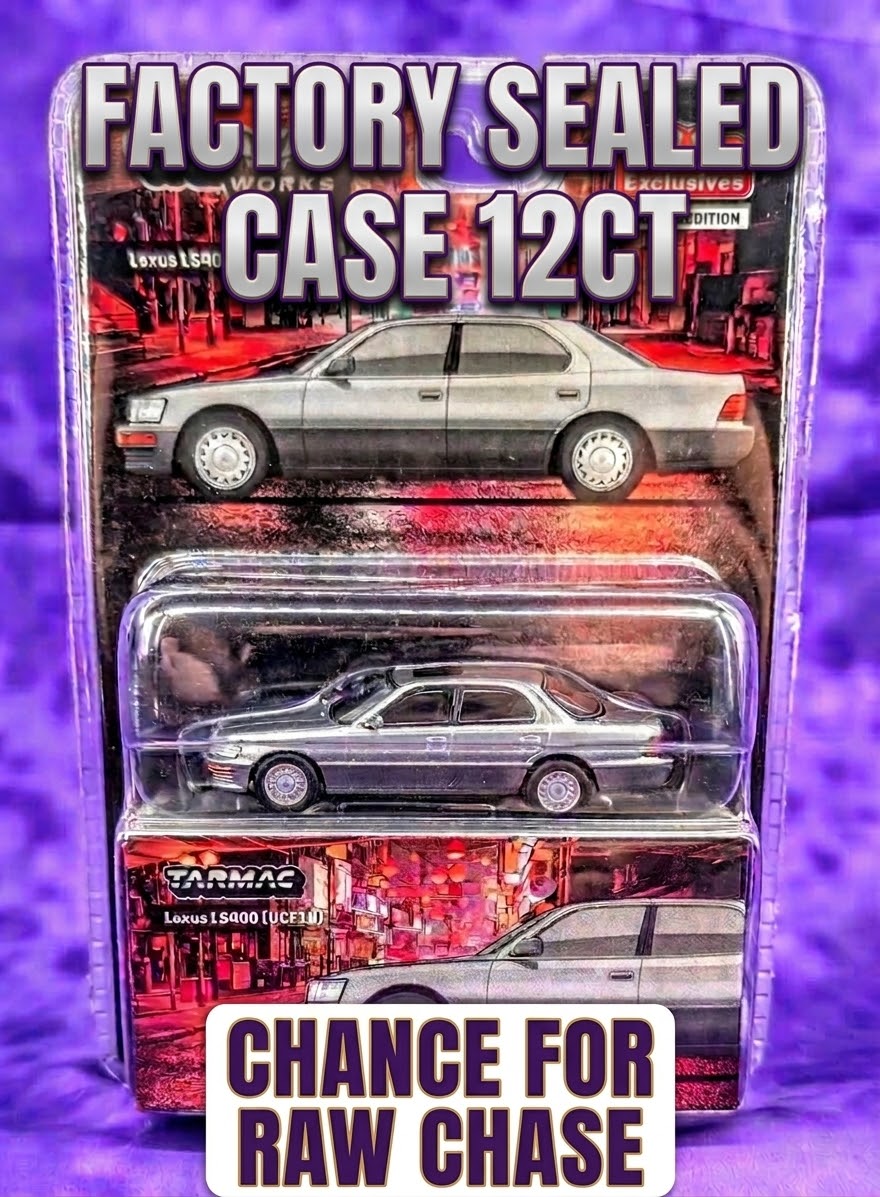 Tarmac Works Lexus LS400 (UCF10) - Factory Sealed Case of 12 - Chance for RAW Chase - MiJo Exclusives Limited Edition