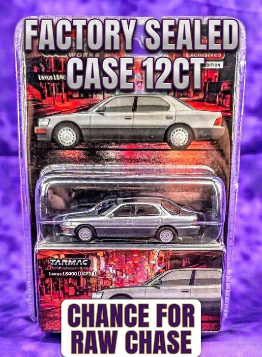 Tarmac Works Lexus LS400 (UCF10) - Factory Sealed Case of 12 - Chance for RAW Chase - MiJo Exclusives Limited Edition
