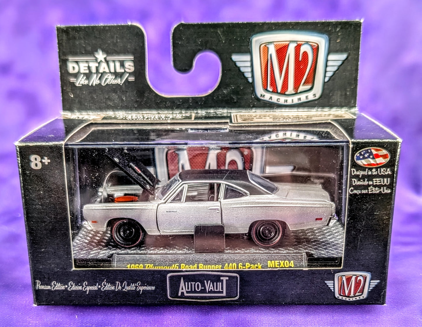 M2 Machines 1969 Plymouth Road Runner 440 6-Pack - Auto-Vault - Walmart Mexico Exclusive