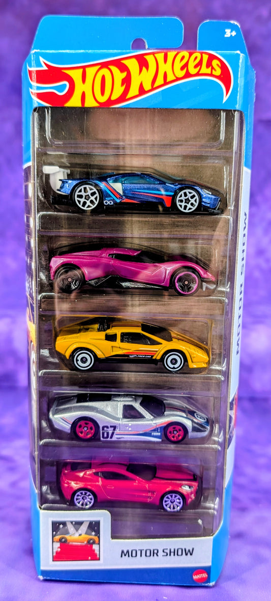 Hot Wheels Motor Show 5 Pack - Lamborghini Countach, Ford GT40 - Mainline
