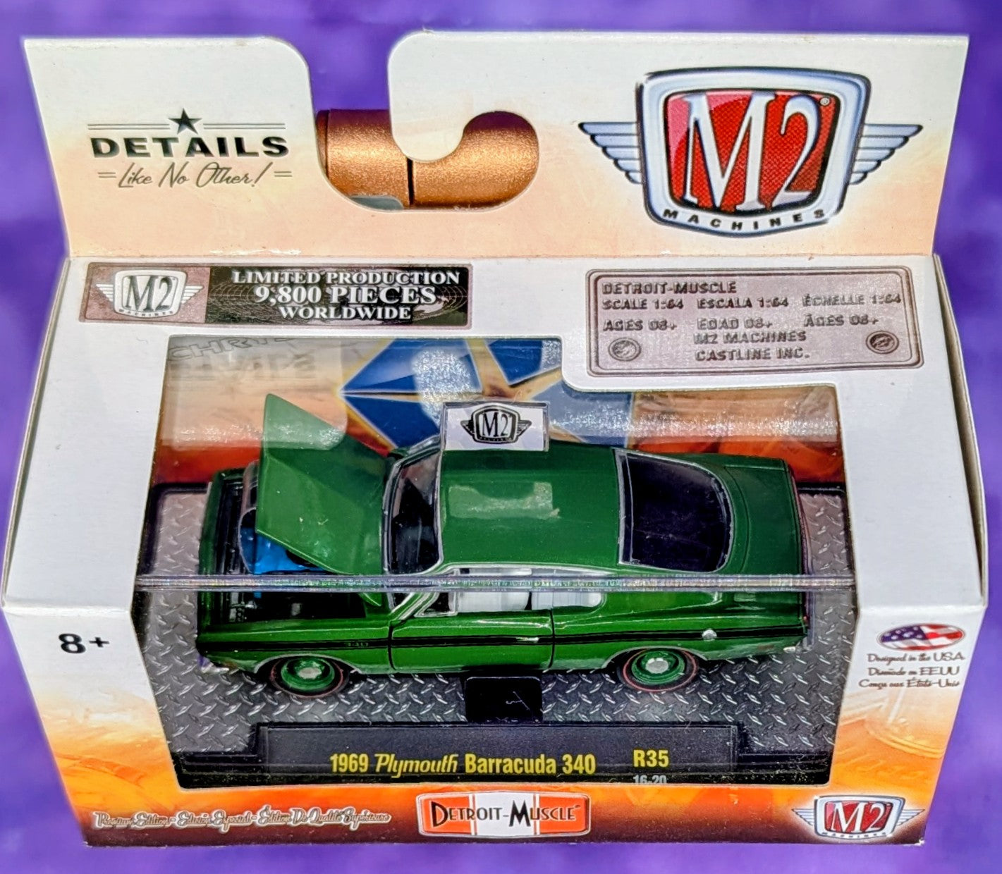 M2 Machines 1969 Plymouth Barracuda 340 - R35 16-20