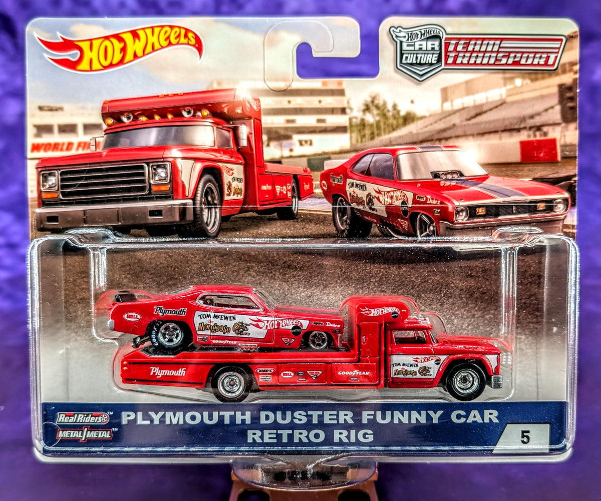 Hot Wheels Snake & Mongoose Team Transport Lot - '72 Plymouth Cuda Fun ...