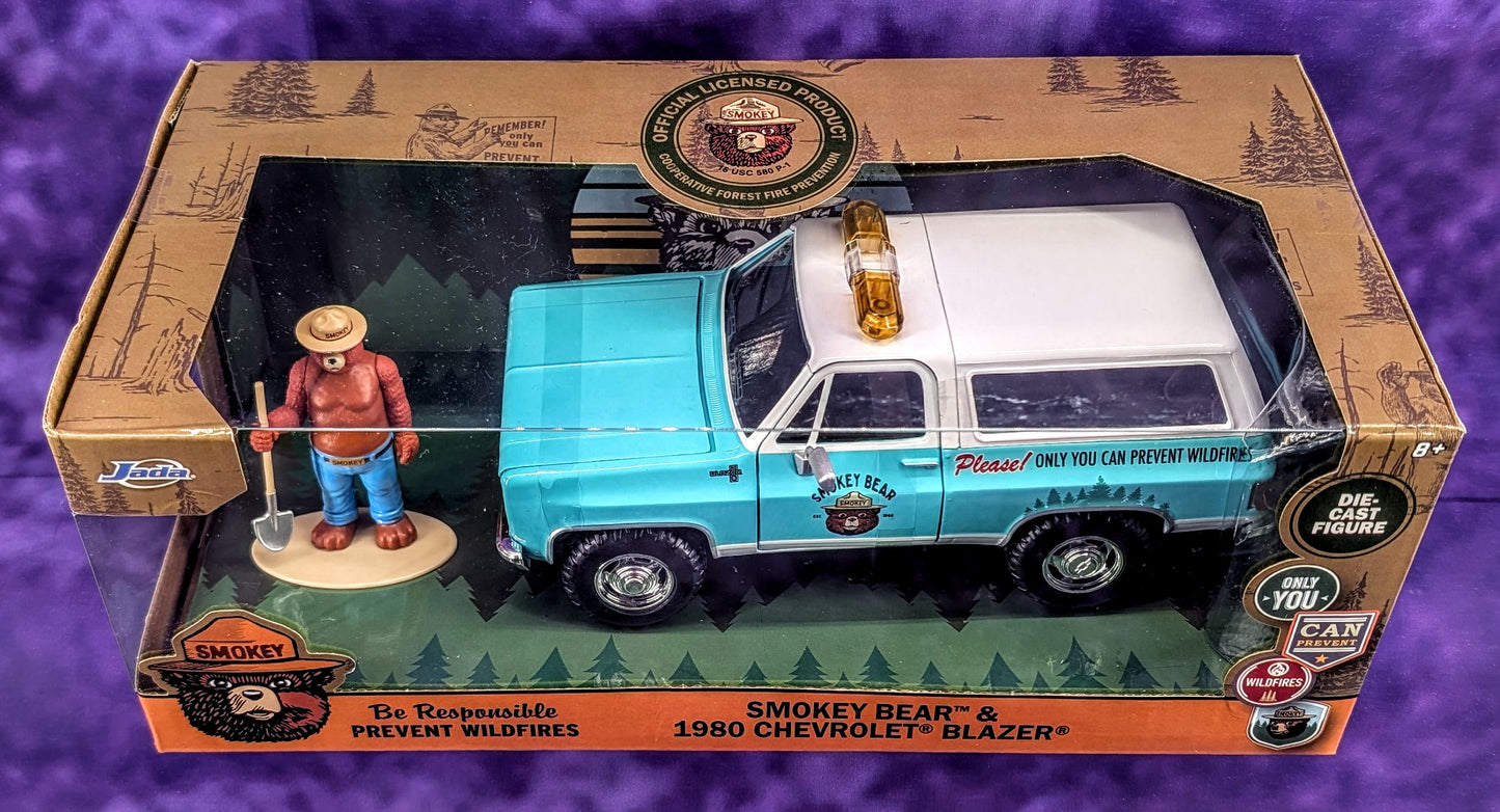 Jada Smokey Bear & 1980 Chevrolet Blazer - Hollywood Rides - 1:24 Scale