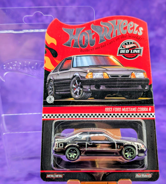 Hot Wheels RLC 1993 Ford Mustang Cobra R - Two-Tone Shadowchrome - Red Line Club
