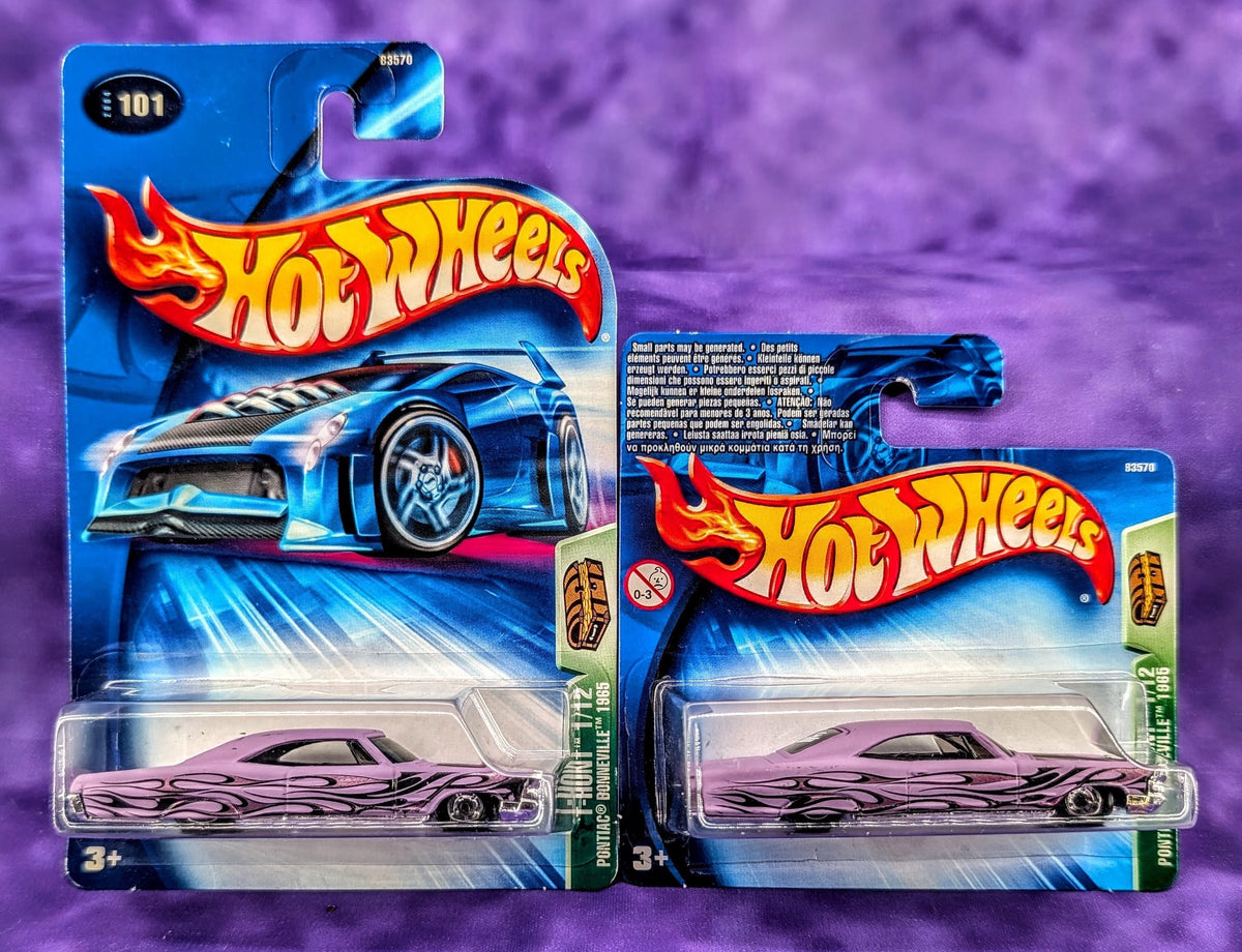 Hot Wheels 1965 Pontiac Bonneville - 2004 Treasure Hunt Series - Long & Short Card Set