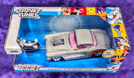 Jada Looney Tunes Bugs Bunny & 1957 Chevrolet Corvette Prostreet - 1:24 Scale