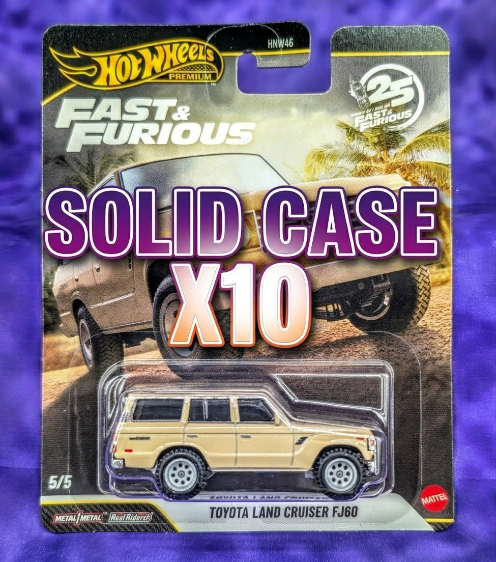 Hot Wheels Toyota Land Cruiser FJ60 - Fast and Furious - Premium  - Solid Case (10 Count)