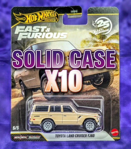 Hot Wheels Toyota Land Cruiser FJ60 - Fast and Furious - Premium  - Solid Case (10 Count)