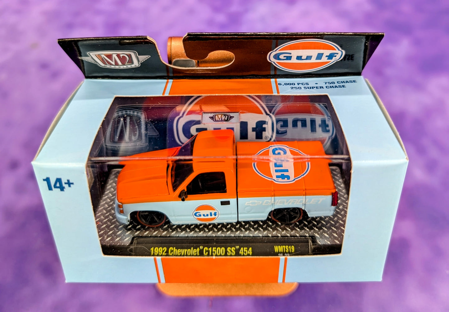 M2 GULF 1/64 Set of 6 w/ Sleeve - Chevy Trucks, VW, Datsun, Mustang