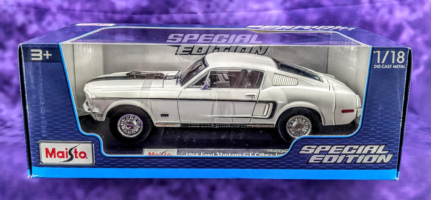 Maisto 1968 Ford Mustang GT Cobra Jet - Special Edition - 1:18 Scale