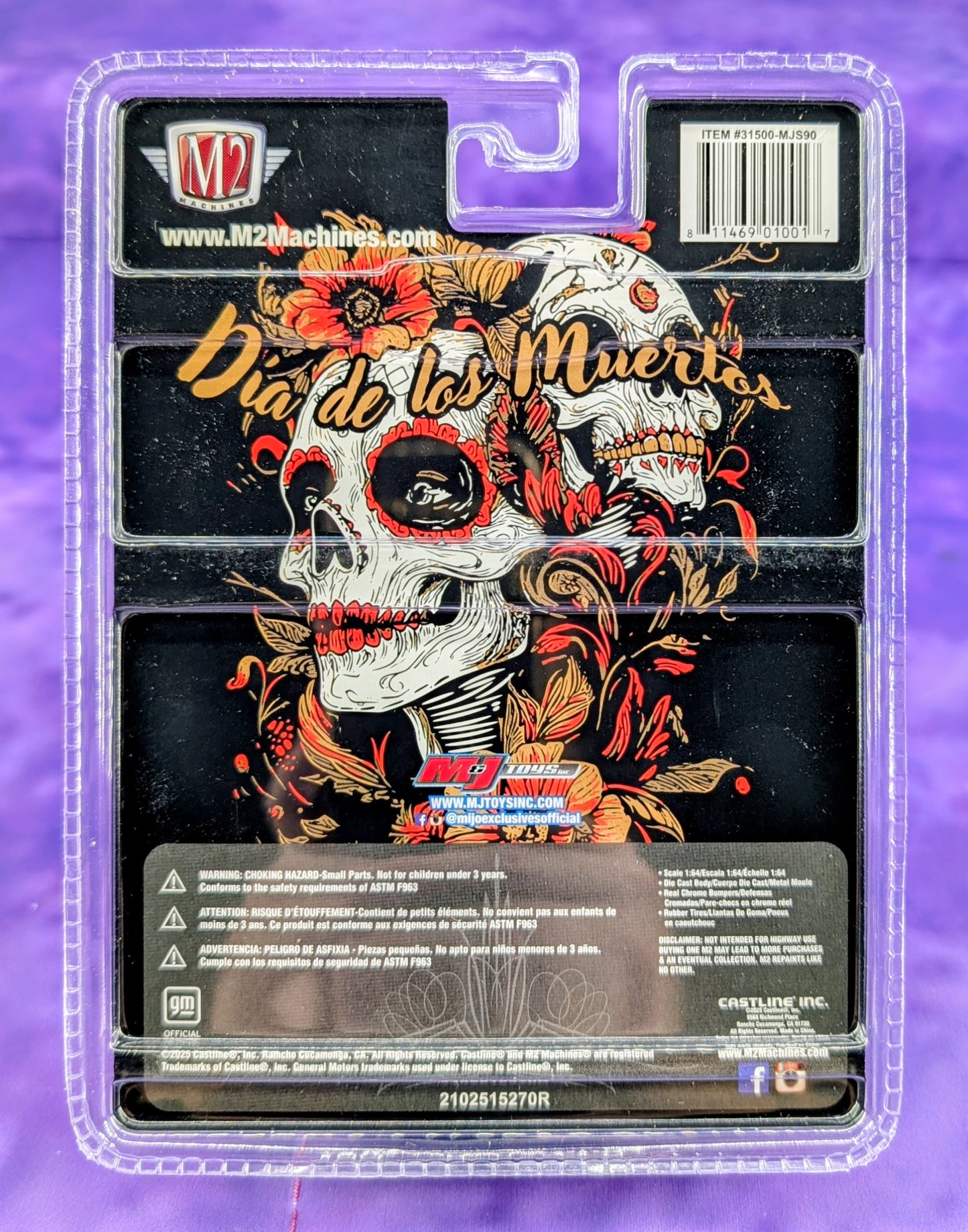M2 Machines 1:64 1977 Chevrolet Cheyenne Super 30 “Dia De Los Muertos” 2025 – Black Gold – MiJo Exclusives Limited Edition