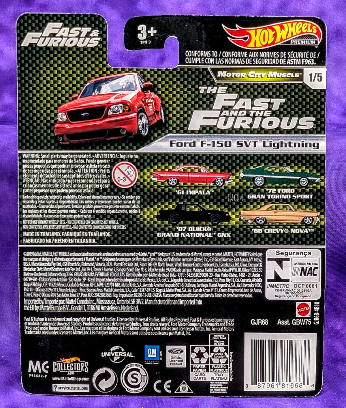 Hot Wheels Ford F-150 SVT Lightning - Fast and Furious - Motor City Muscle - Premium
