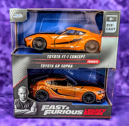 Jada 1:32 Fast & Furious Legacy Series Tribute Toyota FT-1 Concept & Toyota GR Supra Twin Pack