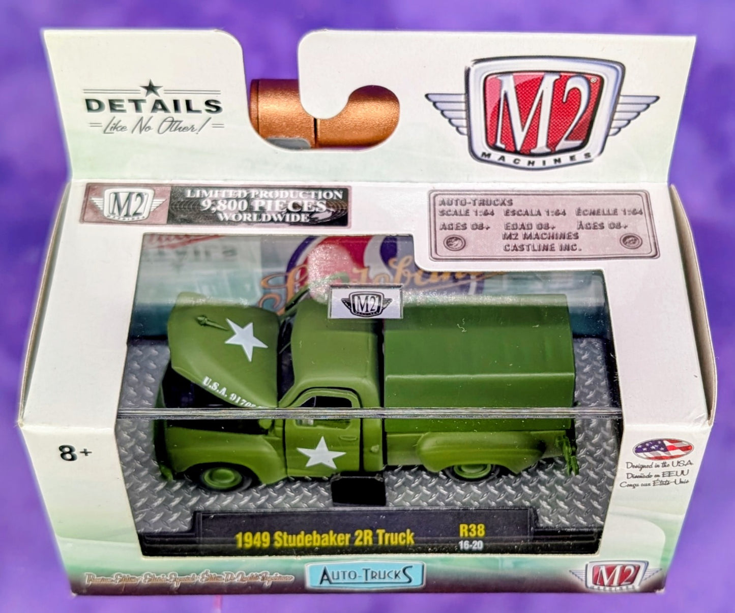 M2 Machines 1949 Studebaker 2R Truck - Military - R38 16-20