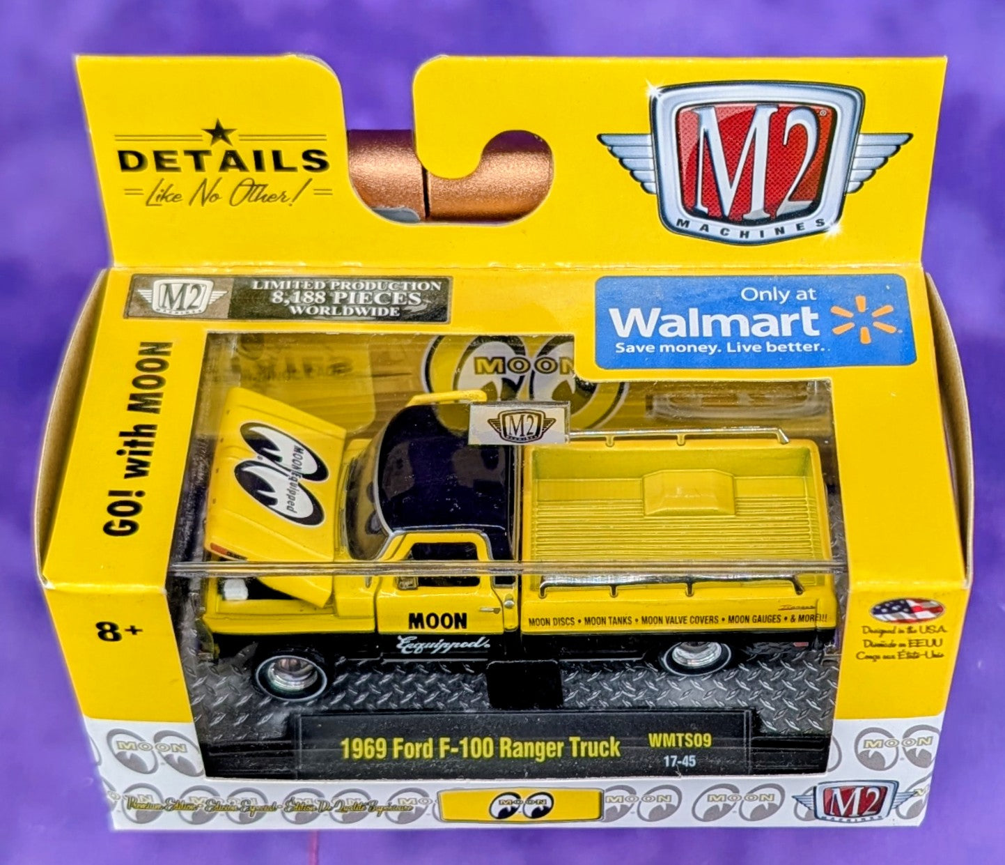 M2 Machines 1969 Ford F-100 Ranger Truck - Mooneyes - Walmart Exclusive - WMTS09 17-45