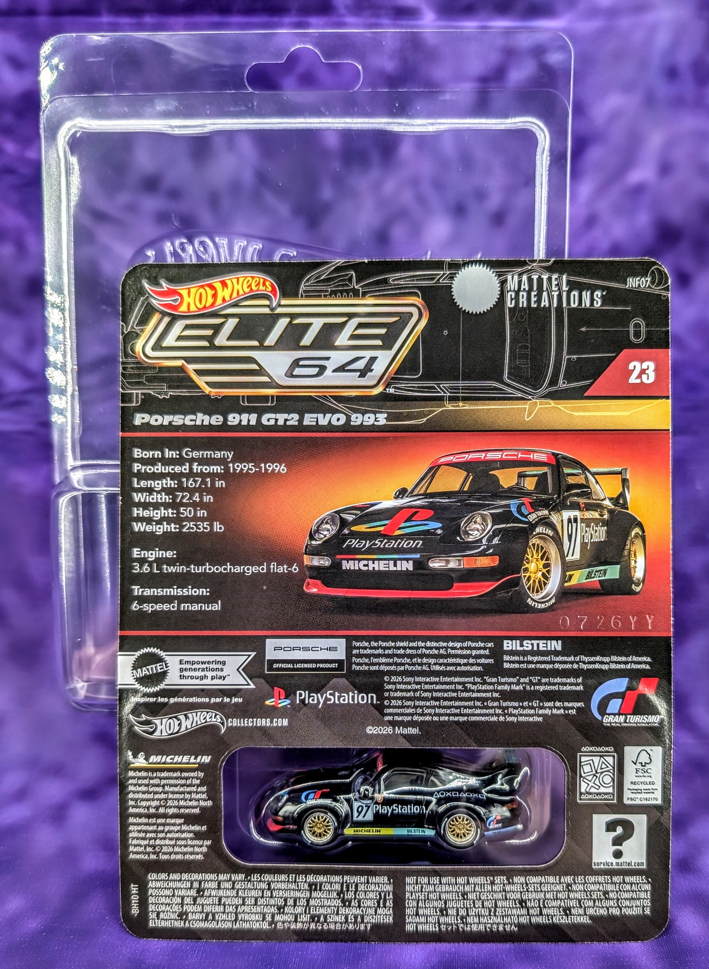 Hot Wheels Porsche 911 GT2 EVO 993 - PlayStation - Elite 64