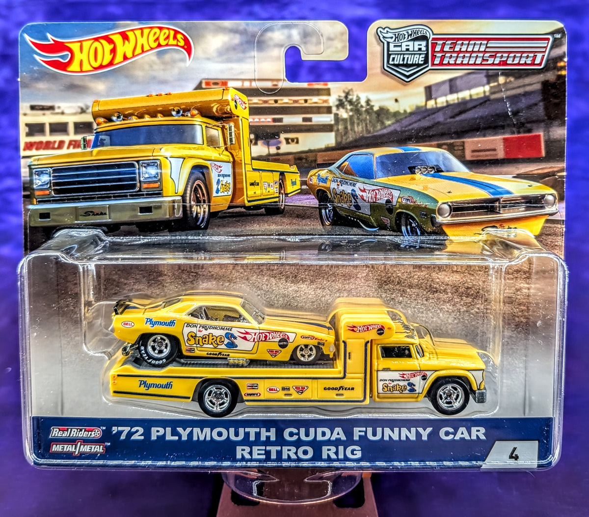 Hot Wheels Snake & Mongoose Team Transport Lot - '72 Plymouth Cuda Fun ...