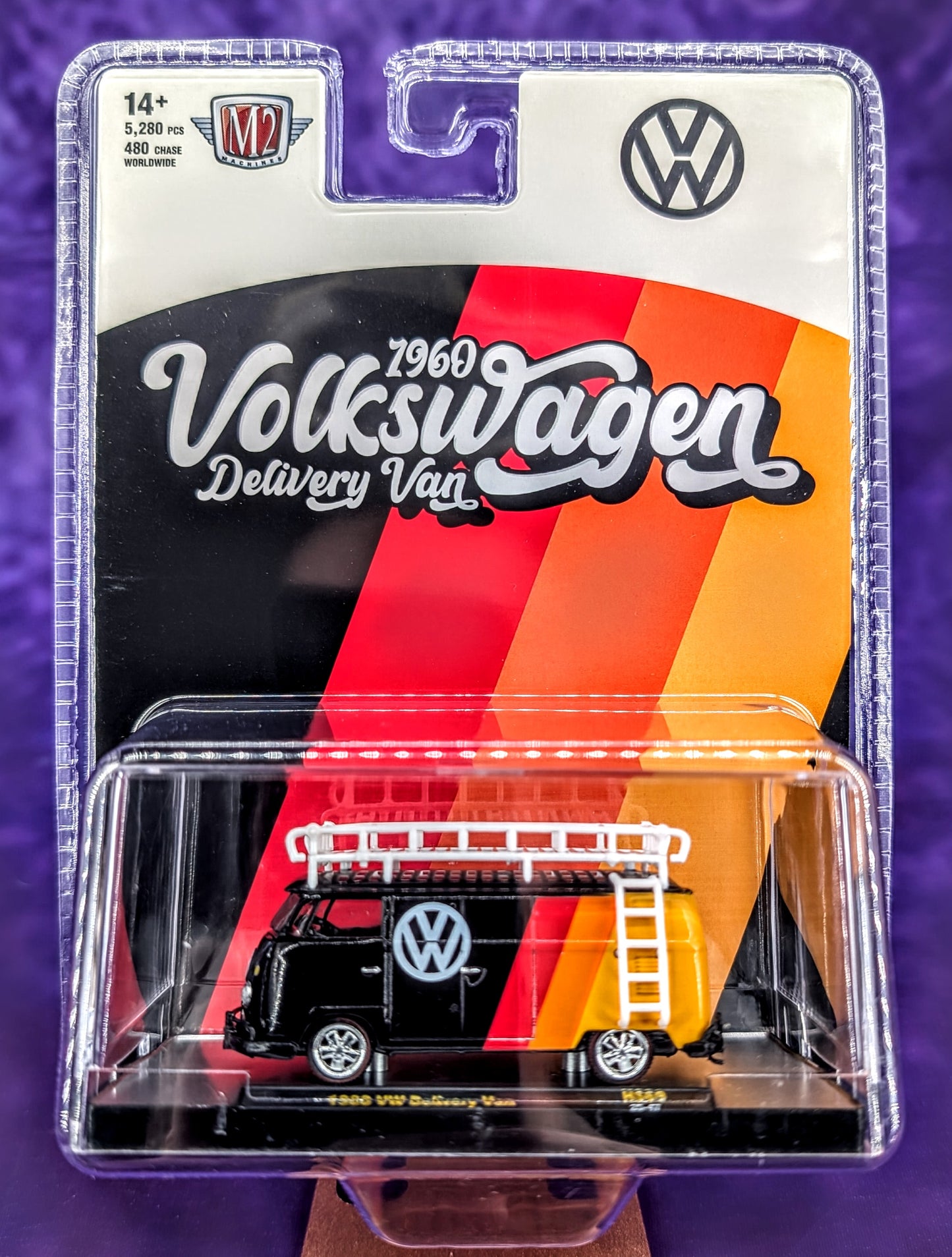 M2 Machines 1:64 1960 Volkswagen Delivery Van – Black – Hobby Exclusive - 1 of 5,280