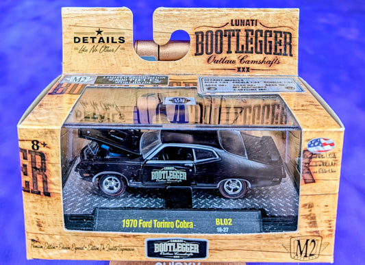 M2 Machines 1970 Ford Torino (Torinro Error) Cobra - Lunati Bootlegger Cams - BL02 16-27