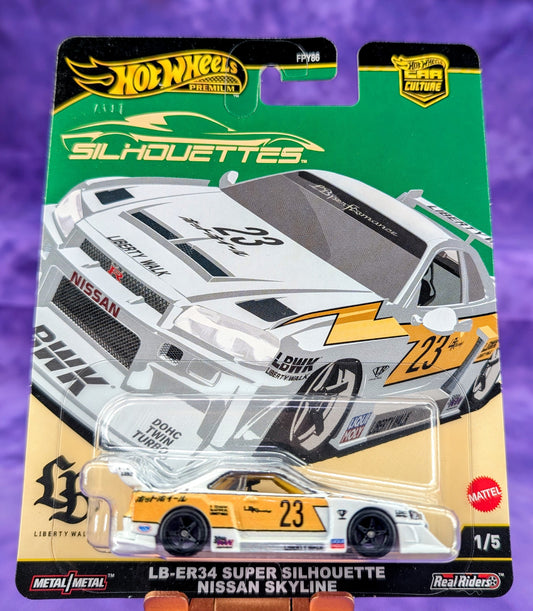 Hot Wheels Liberty Walk LB-ER34 Super Silhouette Skyline- Car Culture -Premium