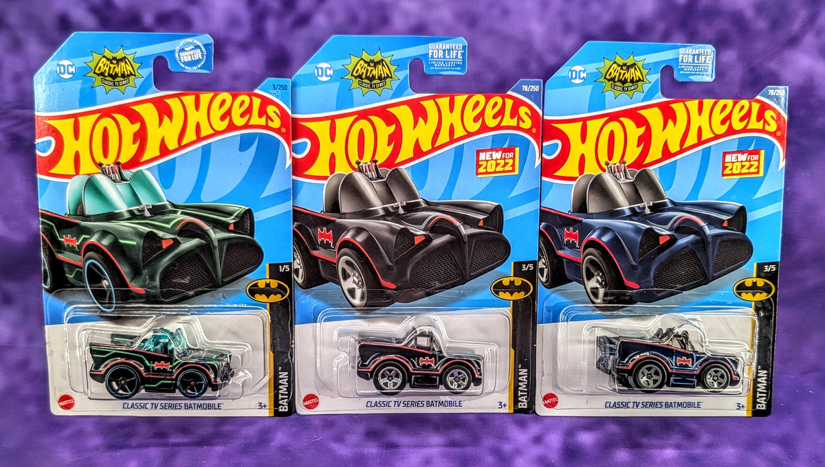 Hot Wheels Classic TV Series Batmobile - 3 Car Lot - Mainline