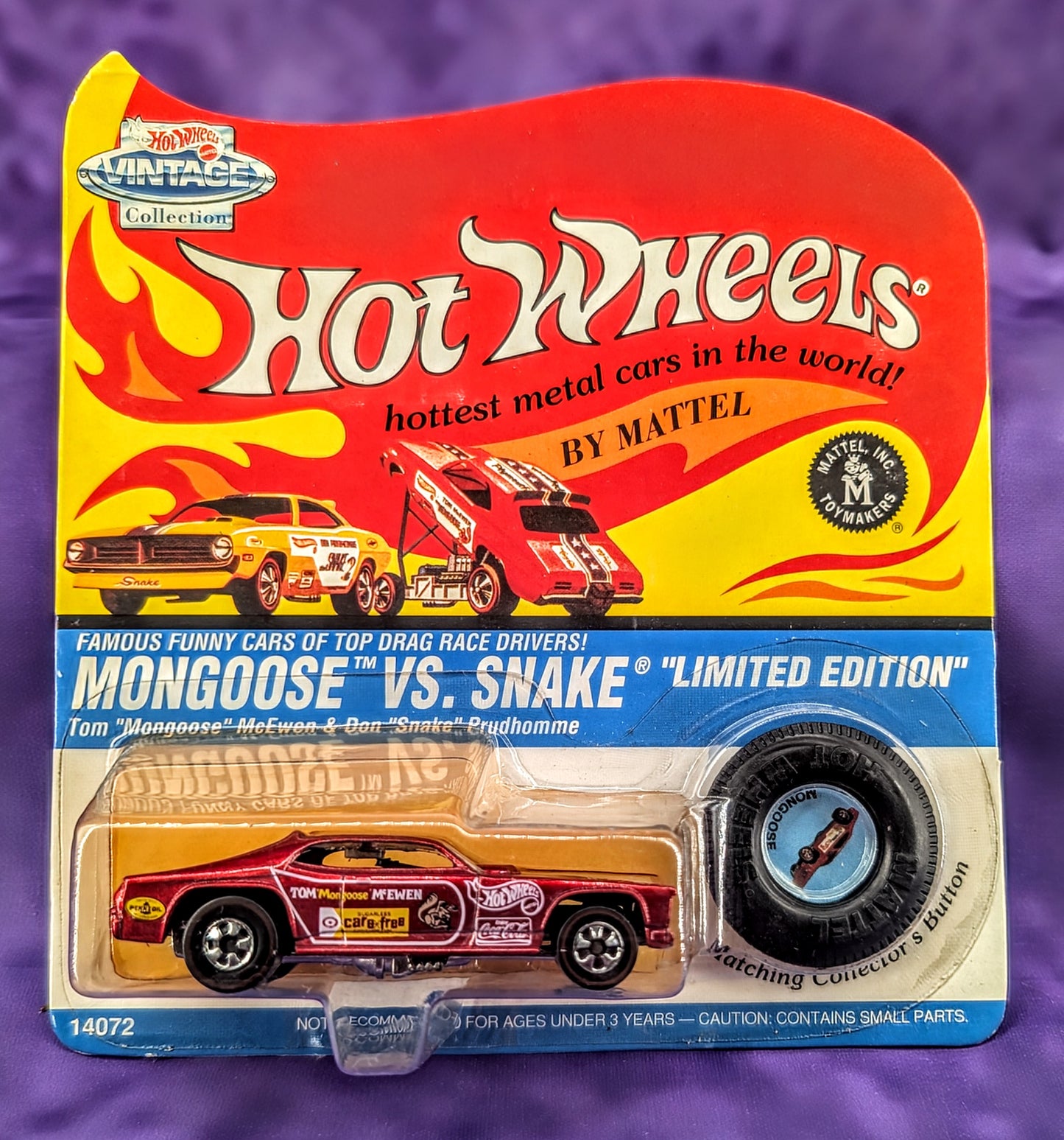 Hot Wheels Mongoose vs Snake - Set of 2 - Vintage Collection "Limited Edition" - 1 of 10,000